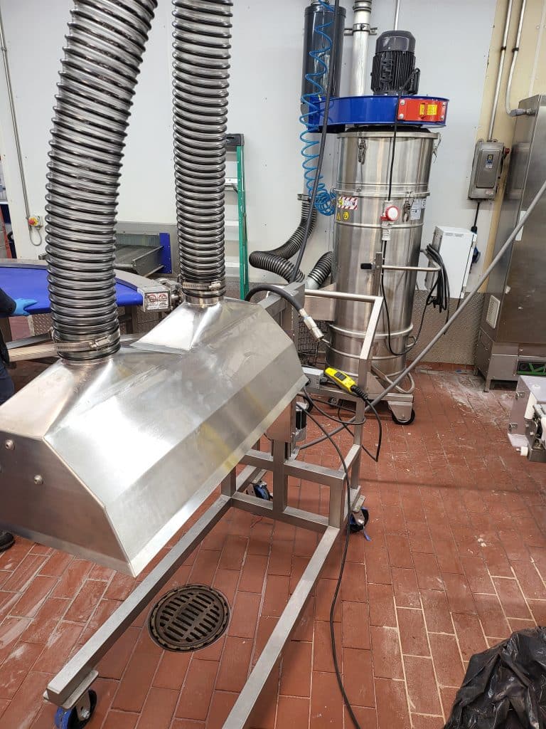 Total stainless steel dust collector in food application